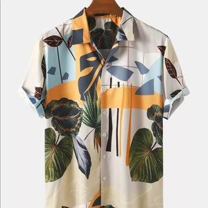 Men’s casual floral button down